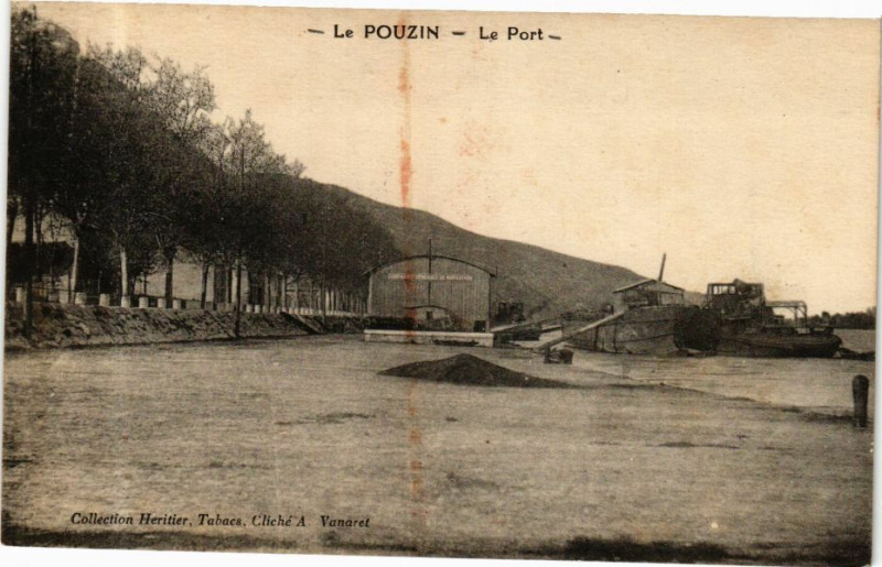 Carte postale ancienne Le Pouzin - Le Port au Pouzin