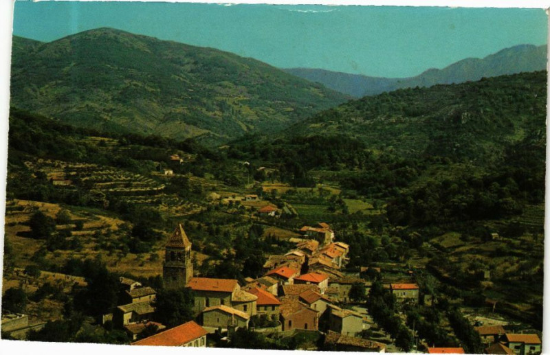 Carte postale ancienne Meyras - Vue générale à Meyras