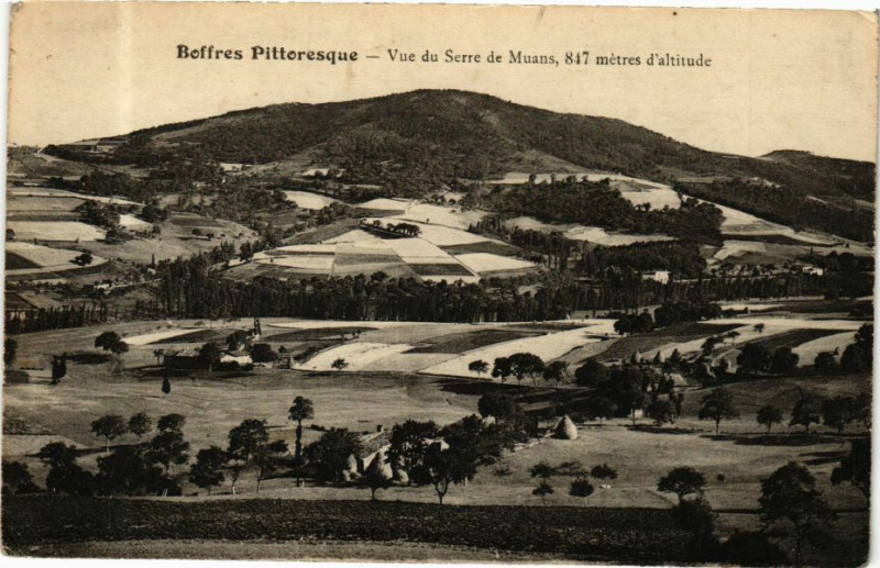 Carte postale ancienne Vue du Serre Muans, 847 metres d'altitude