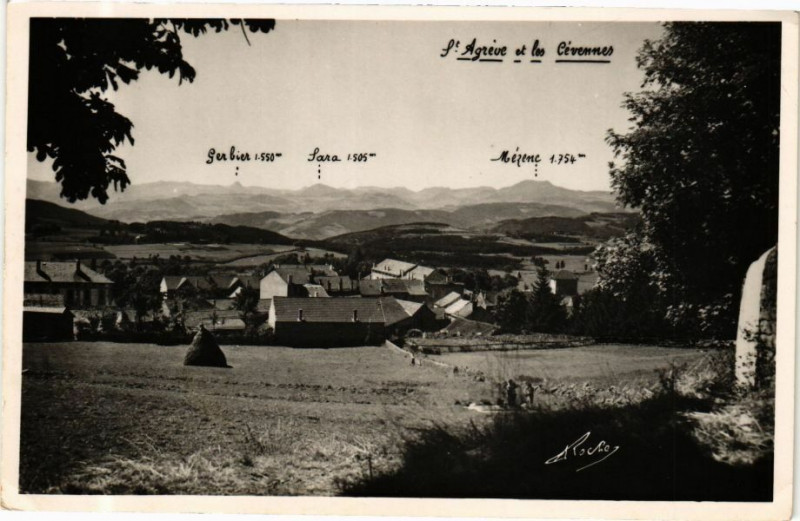Carte postale ancienne Saint-Agreve et les Cévennes
