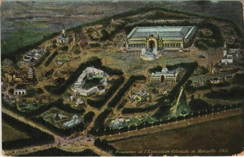 Carte postale ancienne Marseille Expo 1906 Panorama à Marseille