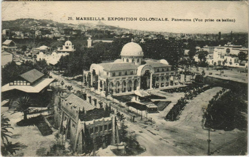 Carte postale ancienne Marseille Expo 25 Panorama à Marseille