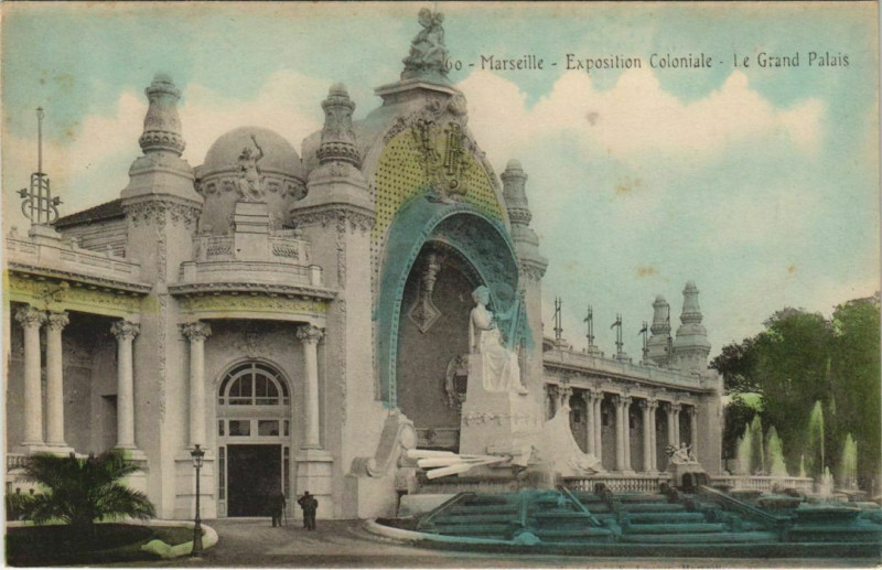 Carte postale ancienne Marseille Expo 60 Le Grand Palais à Marseille