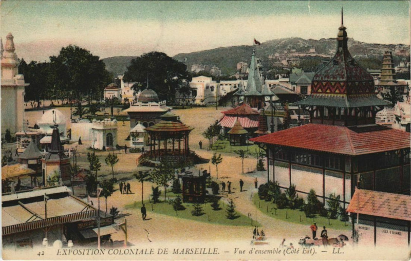 Carte postale ancienne Marseille Expo 42 Vue d'Ensemble à Marseille