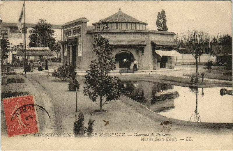 Carte postale ancienne Marseille Expo Diorama de Provence à Marseille