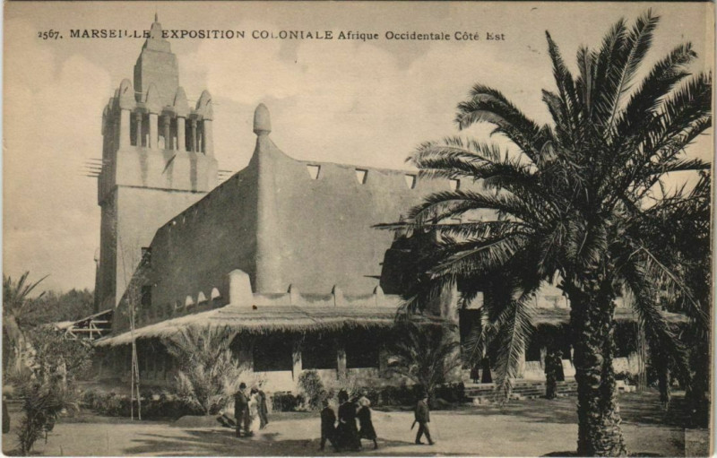 Carte postale ancienne Marseille Expo 2567 Afrique Occidentale Cote Est à Marseille