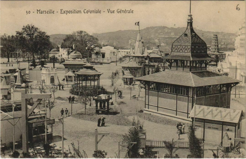 Carte postale ancienne Marseille Expo 30 Vue générale à Marseille