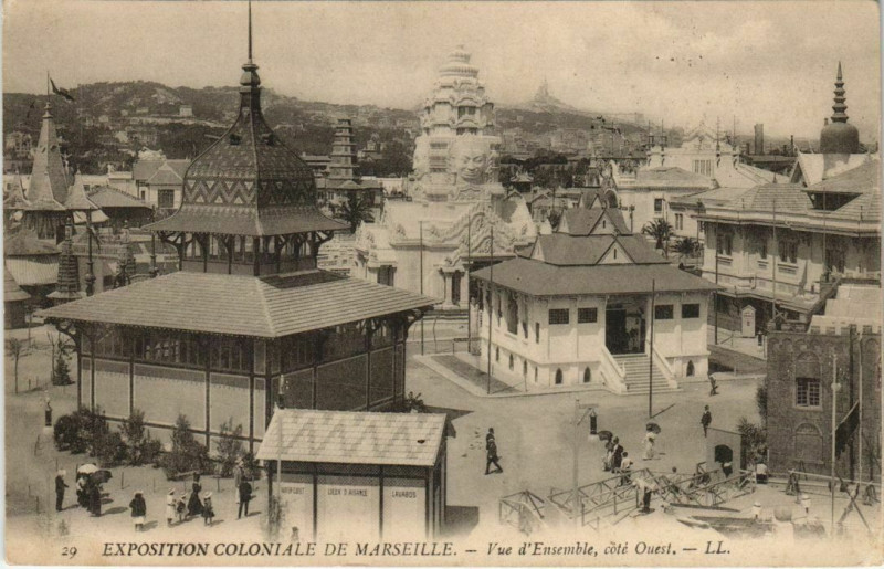 Carte postale ancienne Marseille Expo 29 Vue d'Ensemble à Marseille