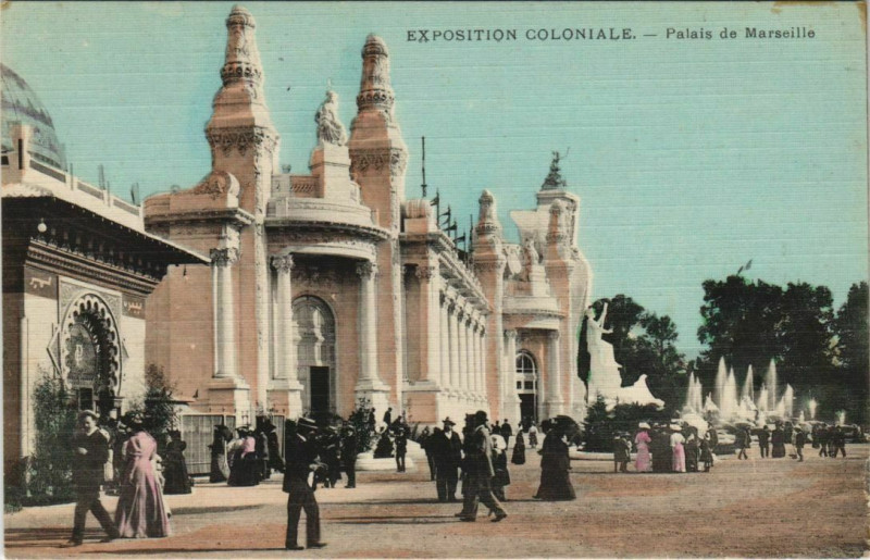 Carte postale ancienne Marseille Expo Palais de Marseille à Marseille