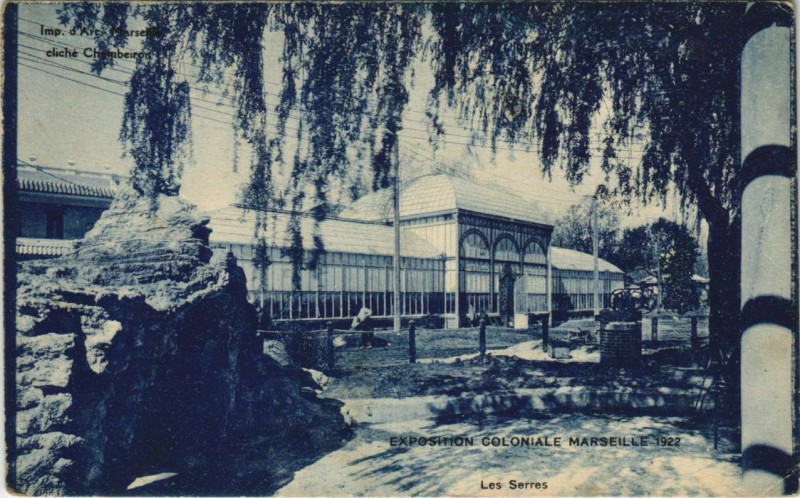 Carte postale ancienne Marseille Expo 1922 Les Serres à Marseille