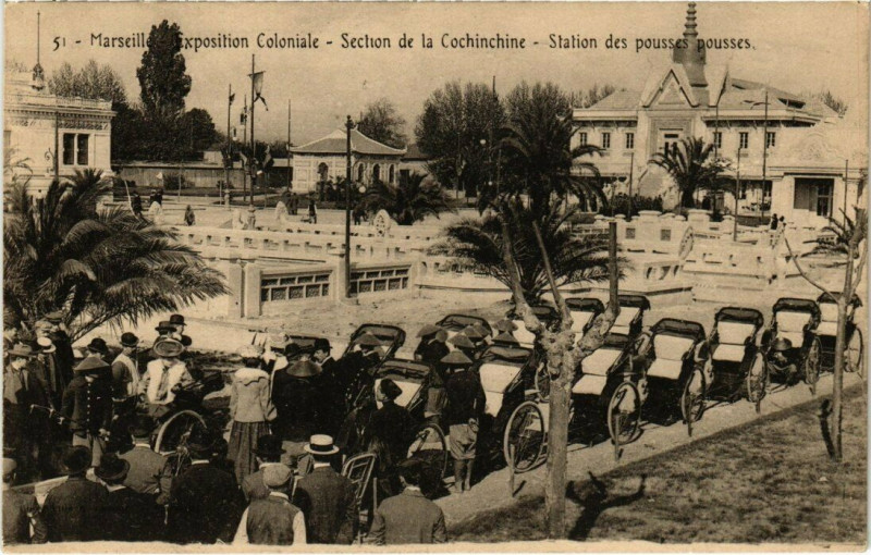 Carte postale ancienne Marseille - Expo Coloniale - Section de la Cochinchine à Marseille