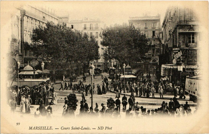 Carte postale ancienne Marseille - Cours Saint-Louis à Marseille