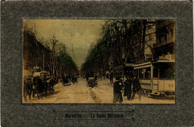 Carte postale ancienne Marseille - Le Cours Belsunce à Marseille