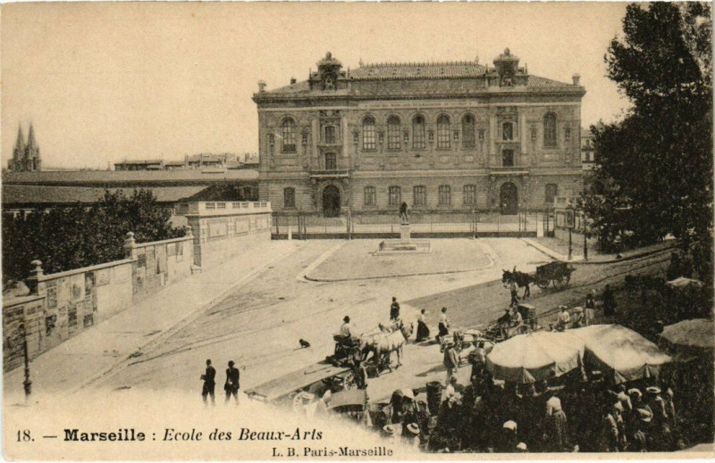 Carte postale ancienne Marseille - Ecole des Beaux-Arts à Marseille