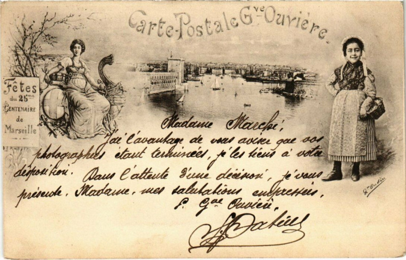 Carte postale ancienne Marseille - Fetes du 25me Centenaire à Marseille