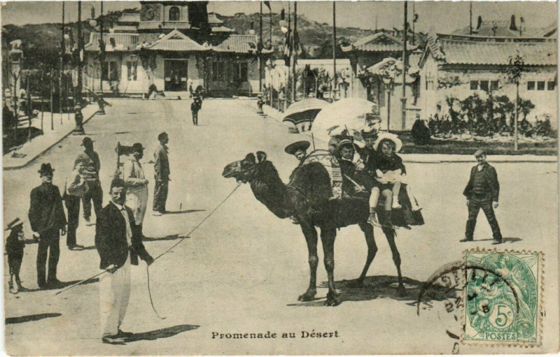 Carte postale ancienne Marseille - Promenade au Desert à Marseille