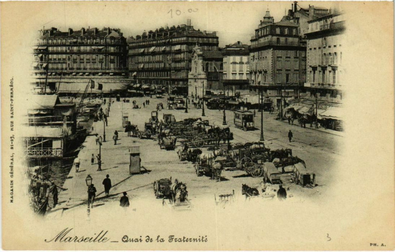 Carte postale ancienne Marseille Quai de la Fraternite à Marseille