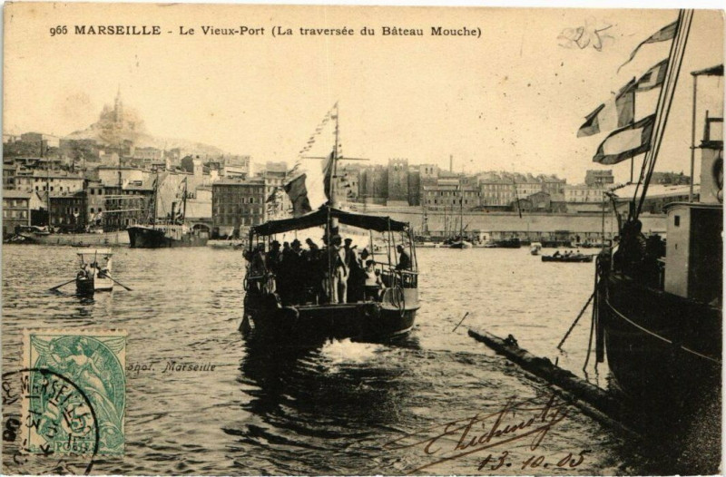 Carte postale ancienne Marseille Le Vieux-Port à Marseille