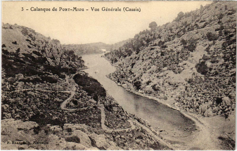 Carte postale ancienne Marseille - Calanque de Port-Miou, Vue générale (Cassis) à Marseille