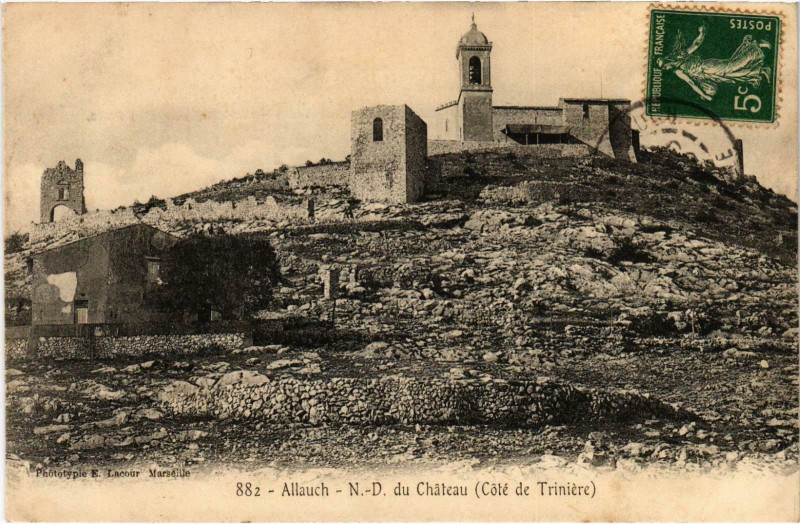 Carte postale ancienne Marseille - Allauch N.-D. du Chateau (Cote de Triniere) à Marseille