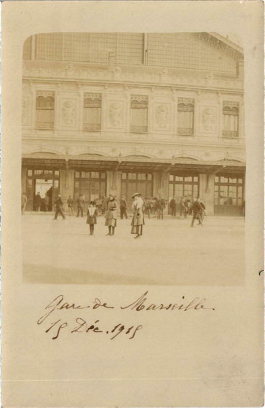 Carte postale ancienne Marseille - Gare de Marseille carte photo à Marseille