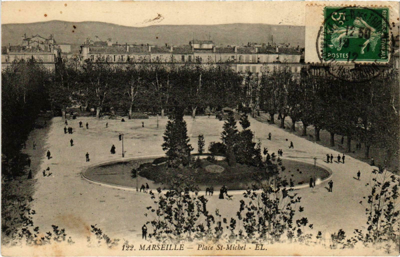Carte postale ancienne Place Saint-Michel à Marseille 6e Arrondissement