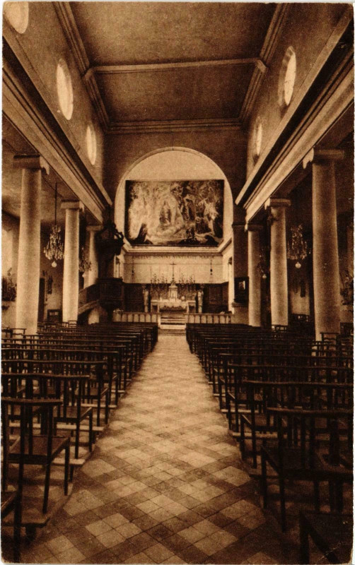 Carte postale ancienne Marseille - Eglise de Plan de Cuques Vue Interieure à Marseille