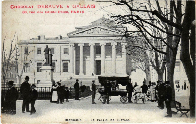 Carte postale ancienne Marseille - La Palais de Justice à Marseille