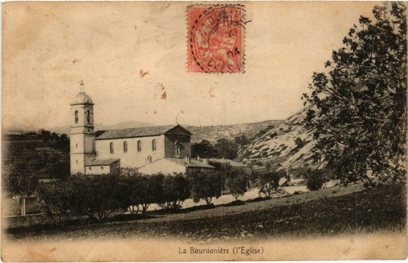 Carte postale ancienne Marseille - La Bourdoniere (L'Eglise) à Marseille