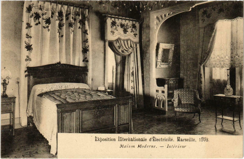 Carte postale ancienne Marseille - Expo. Internationale d'Electricite Maison Moderne à Marseille