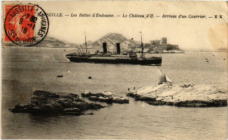 Carte postale ancienne Marseille - Les Ilettes d'Endoume Le Chateua d'If à Marseille