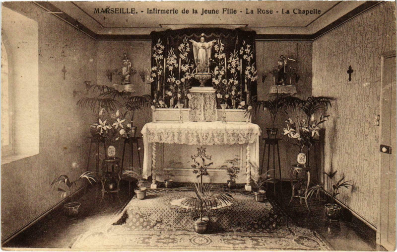 Carte postale ancienne Marseille - Infirmerie de la Jeune Fille La Rose La Chapelle à Marseille