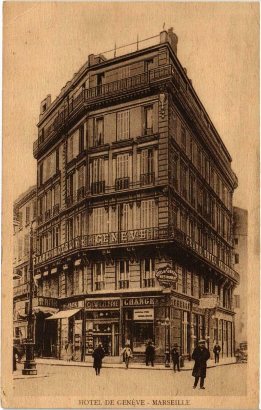 Carte postale ancienne Marseille - Hotel de Geneve à Marseille