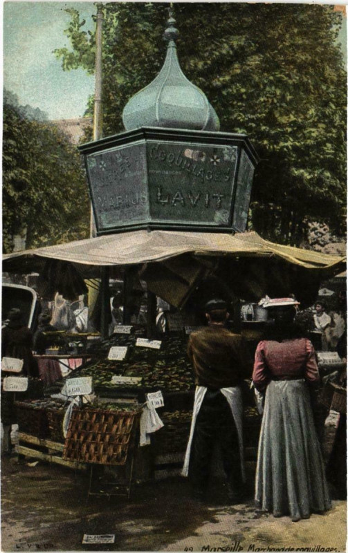 Carte postale ancienne Marchandes coquillages à Marseille