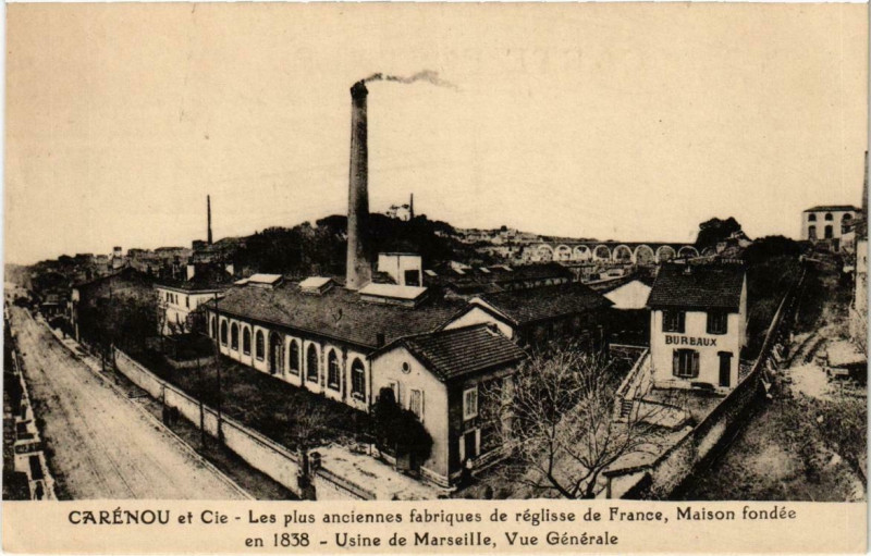 Carte postale ancienne Marseille - Carenou et Cie Usine de Marseille à Marseille