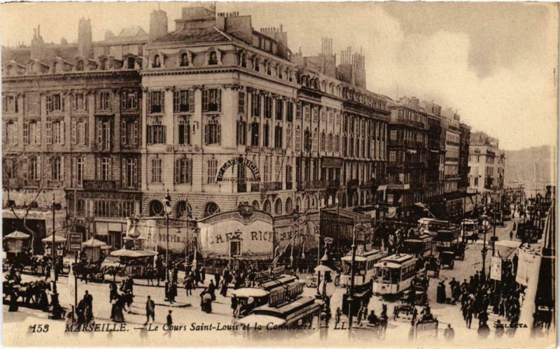 Carte postale ancienne Marseille - Le Cours St-Louis à Marseille