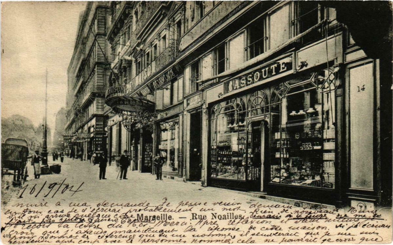 Carte postale ancienne Marseille - Rue Noailles à Marseille