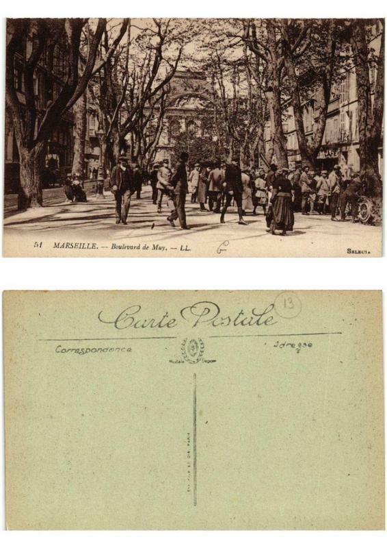 Carte postale ancienne Marseille Boulevard de Muy. Ll 51 à Marseille