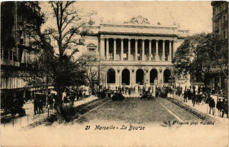 Carte postale ancienne Marseille La Bourse . à Marseille