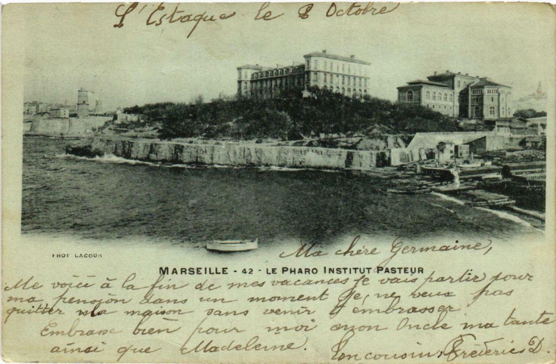 Carte postale ancienne Marseille 42 Le Pahor Institut Pasteur. à Marseille