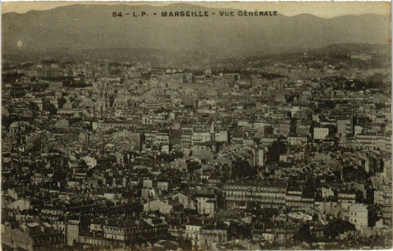 Carte postale ancienne Marseille Vue générale à Marseille