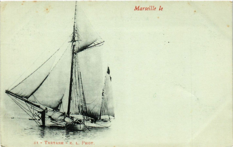 Carte postale ancienne Marseille Tartane à Marseille