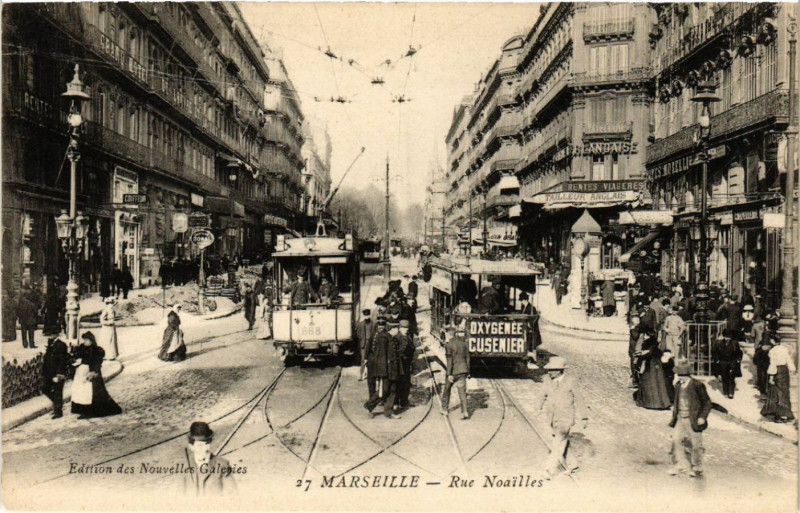 Carte postale ancienne Marseille Rue Noailles à Marseille