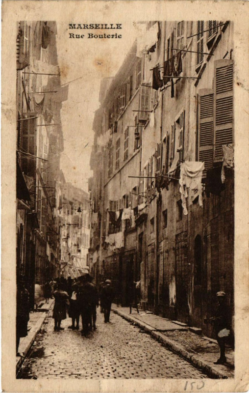 Carte postale ancienne Rue Bouterie à Marseille 2e Arrondissement