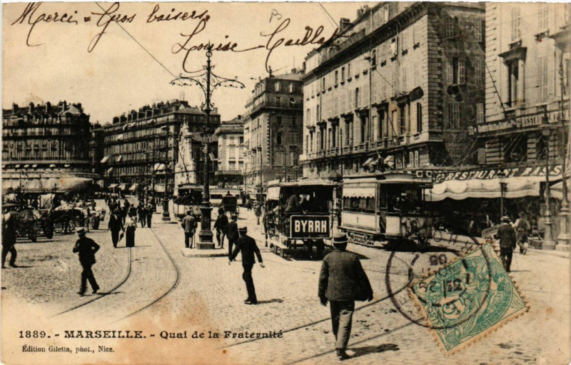 Carte postale ancienne Marseille Quai de la Fraternite à Marseille