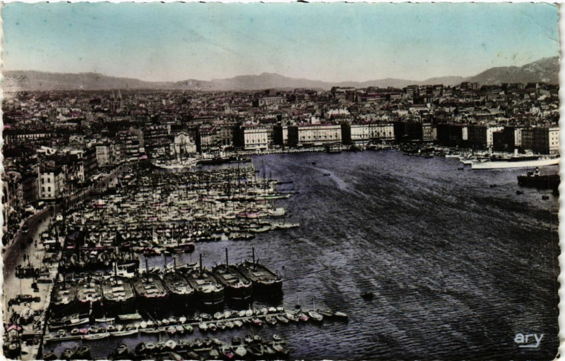 Carte postale ancienne Marseille Panorama du Port à Marseille