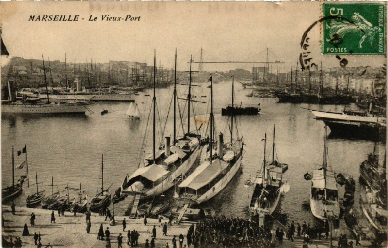 Carte postale ancienne Marseille Le Vieux Port à Marseille