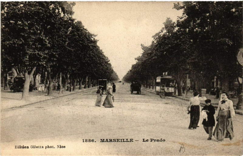 Carte postale ancienne Marseille Le Prado à Marseille