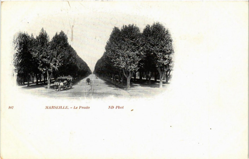 Carte postale ancienne Marseille Le Prado à Marseille
