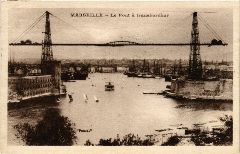 Carte postale ancienne Marseille Le Pont a transbordeur à Marseille